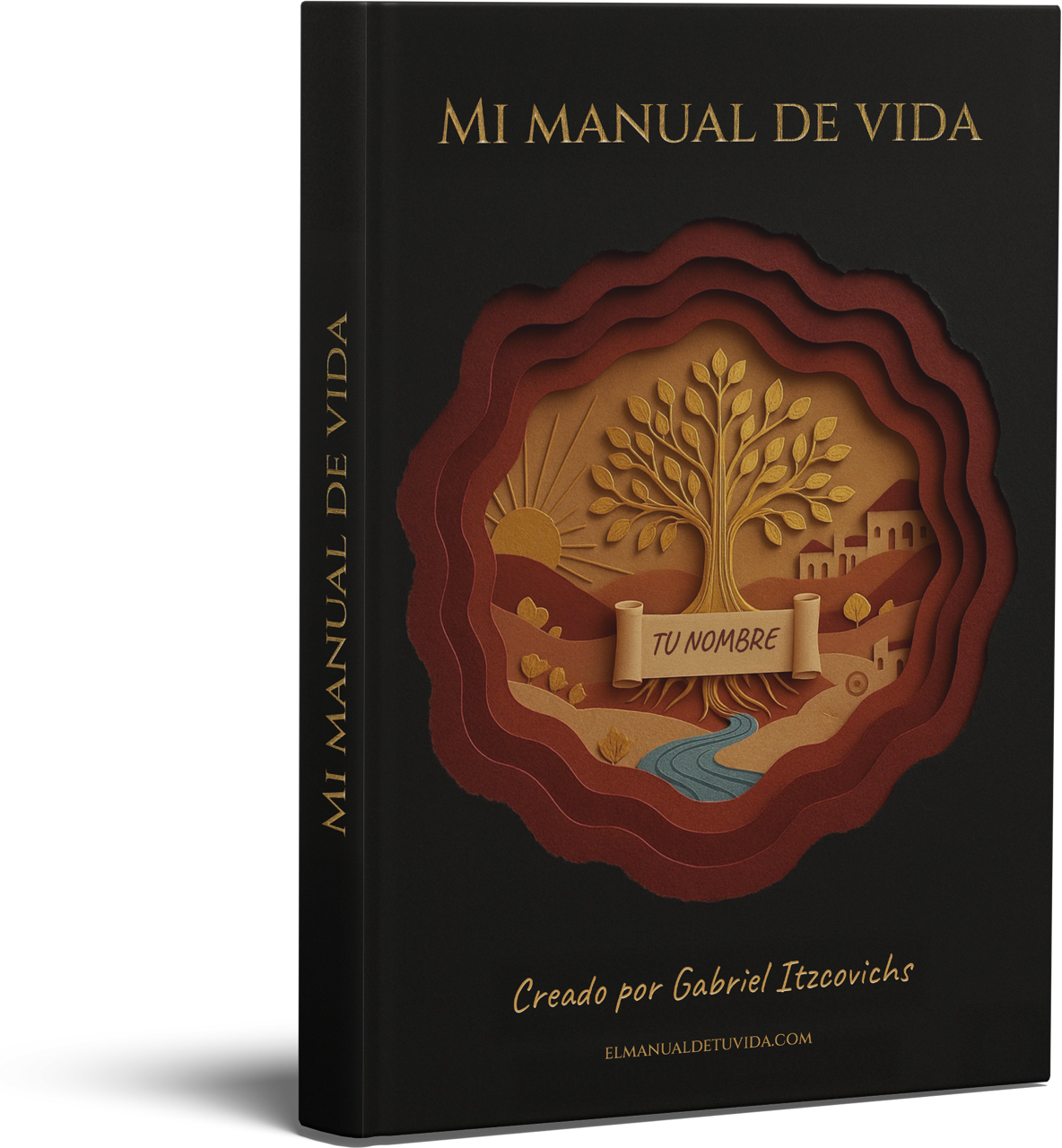 Mockup 3D del Manual de Vida